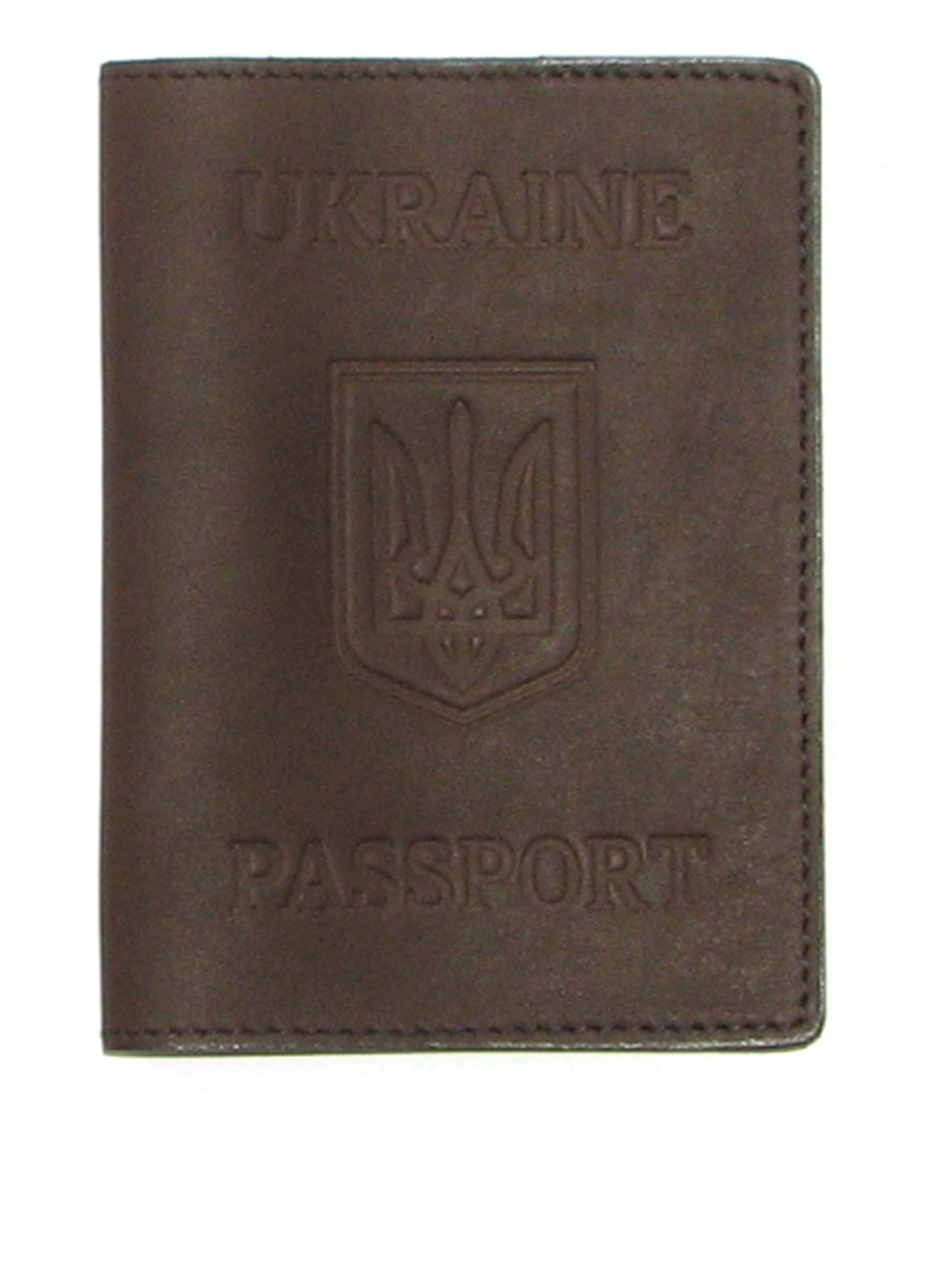 Обкладинка на паспорт DNK Leather написи коричневі кежуали