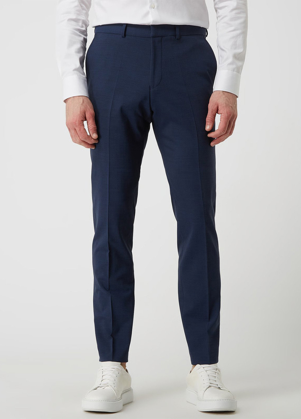 Темно-синие классические, кэжуал демисезонные зауженные брюки S.Oliver