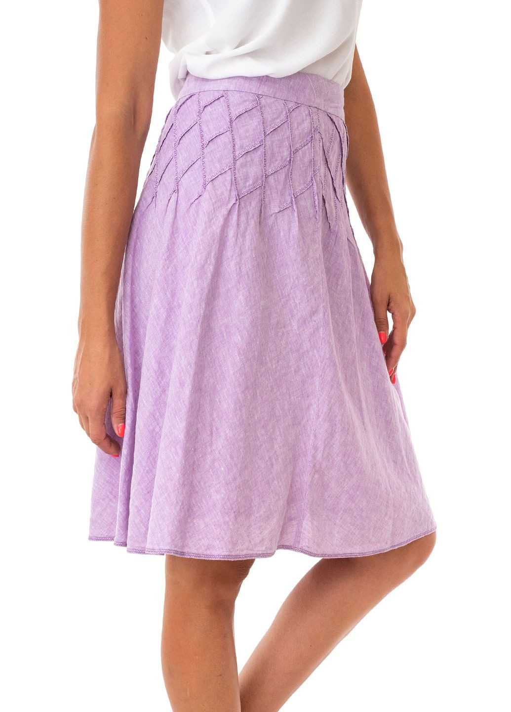 Фиолетовая однотонная юбка Apriori