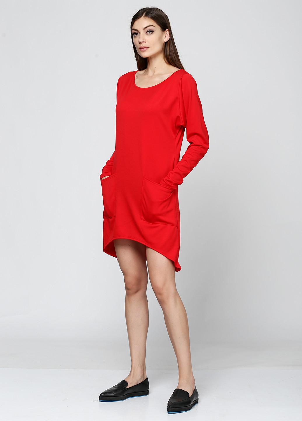 Красное кэжуал платье Podium
