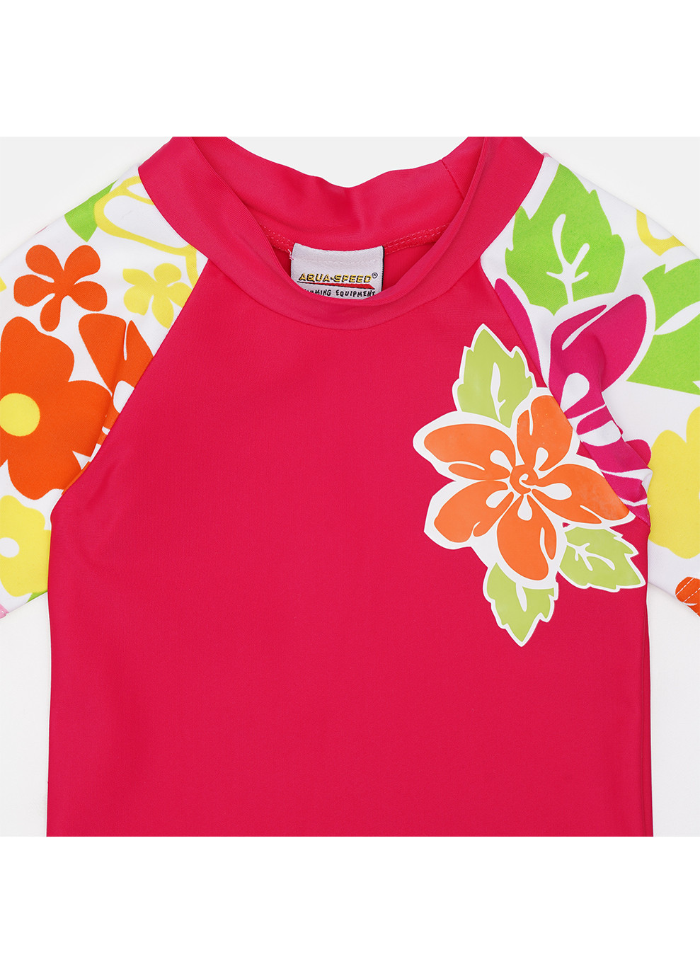 Футболка для купання T-SHIRT FLOWER 2120 374 122 см Рожевий/Мультиколор (5908217621238) Aqua Speed (254295990)