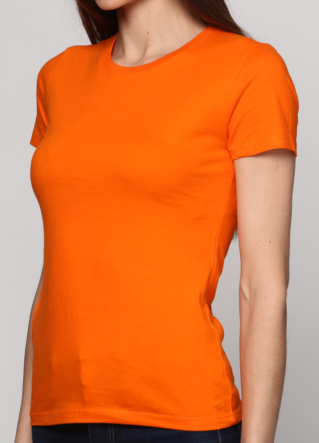 Оранжевая летняя футболка с коротким рукавом Sol's