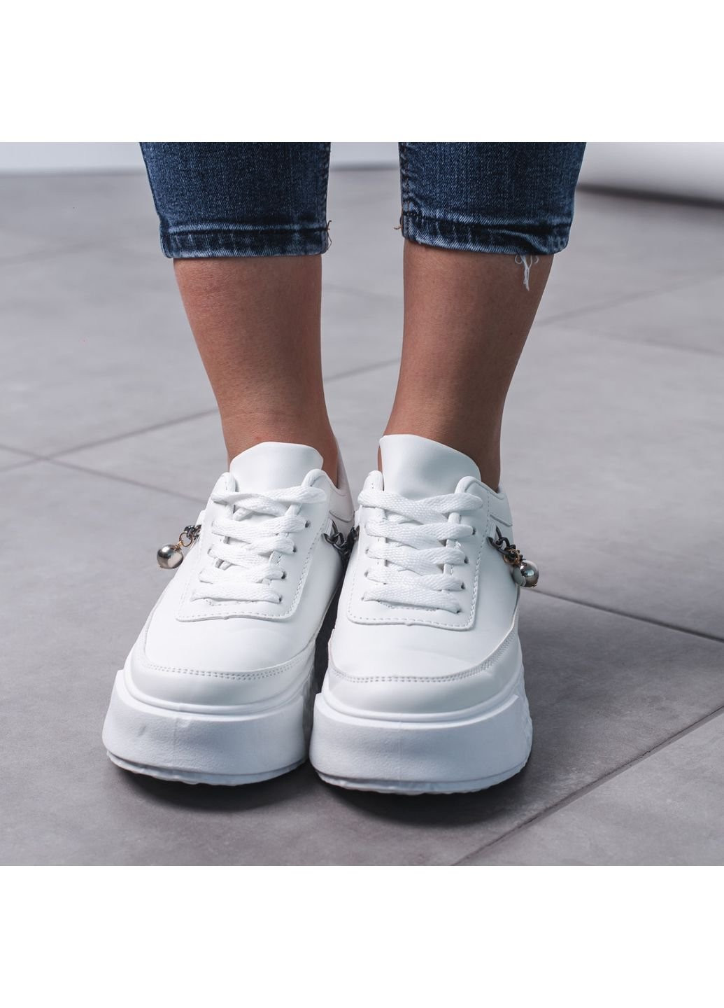 Белые демисезонные кроссовки женские rule 3538 40 25 см белый Fashion