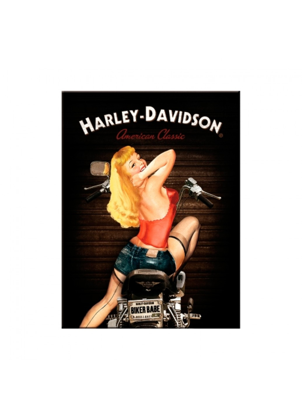 Магнит 8x6 см "Harley-Davidson Biker Babe" (14333) Nostalgic Art (215853605)