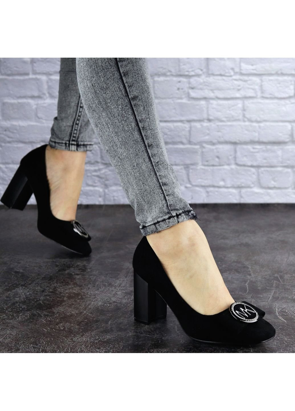 Fashion Туфлі жіночі на підборах Claire 1788 38 24 см Чорний чорний з натуральна замша, україна — літо (253195533)