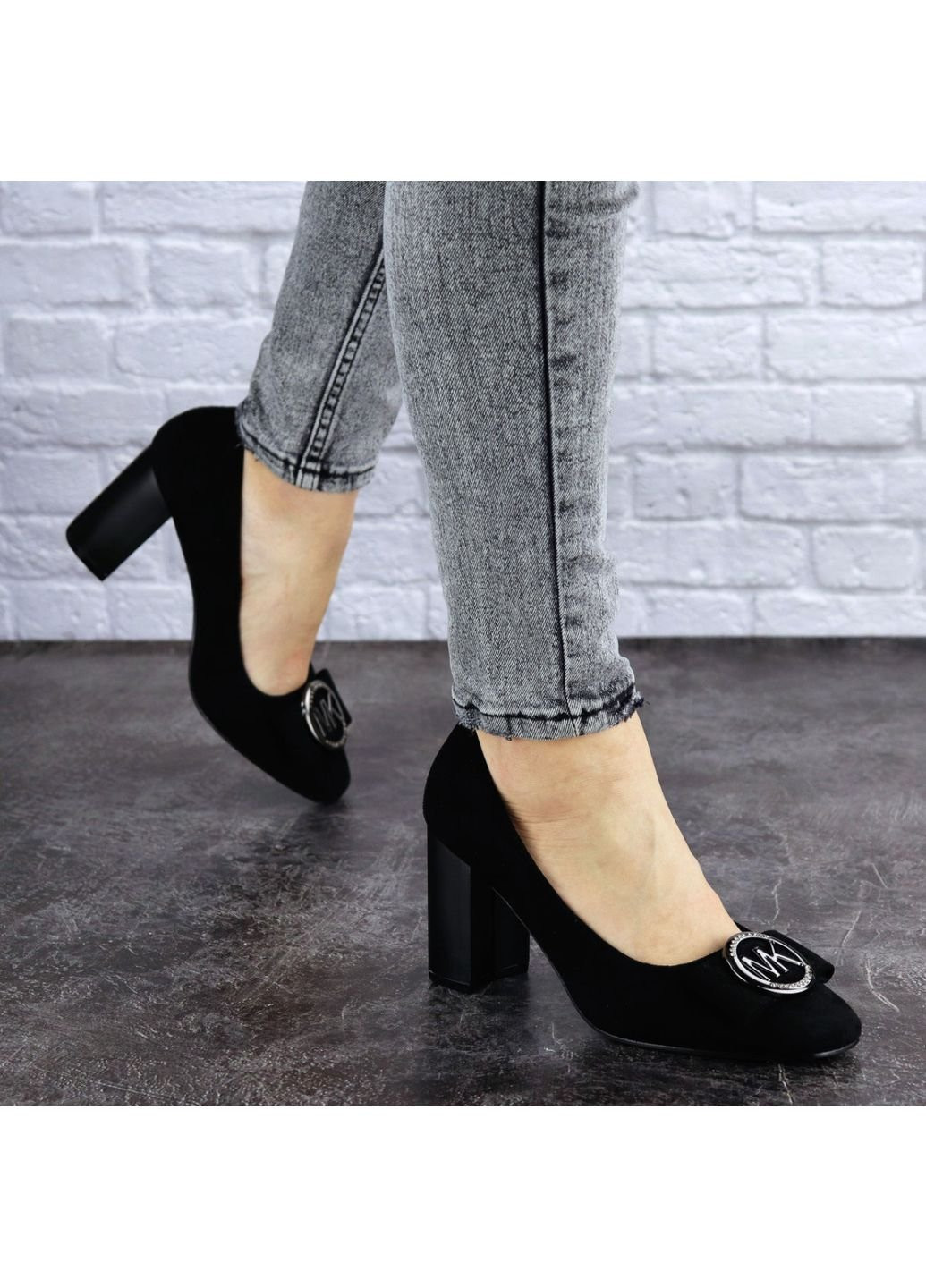 Fashion Туфлі жіночі на підборах Claire 1788 38 24 см Чорний чорний з натуральна замша, україна — літо (253195533)