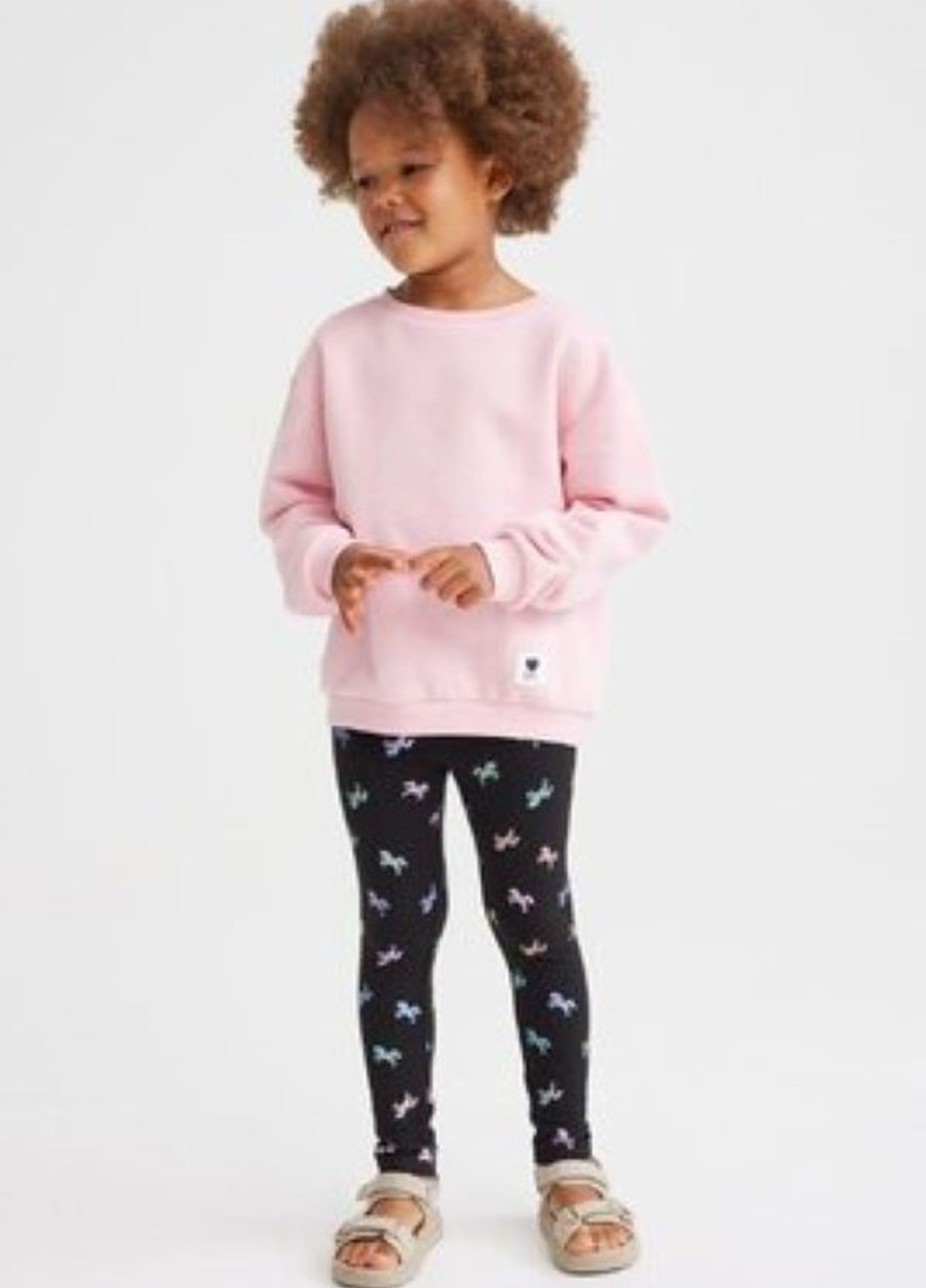 Черные демисезонные леггинсы H&M