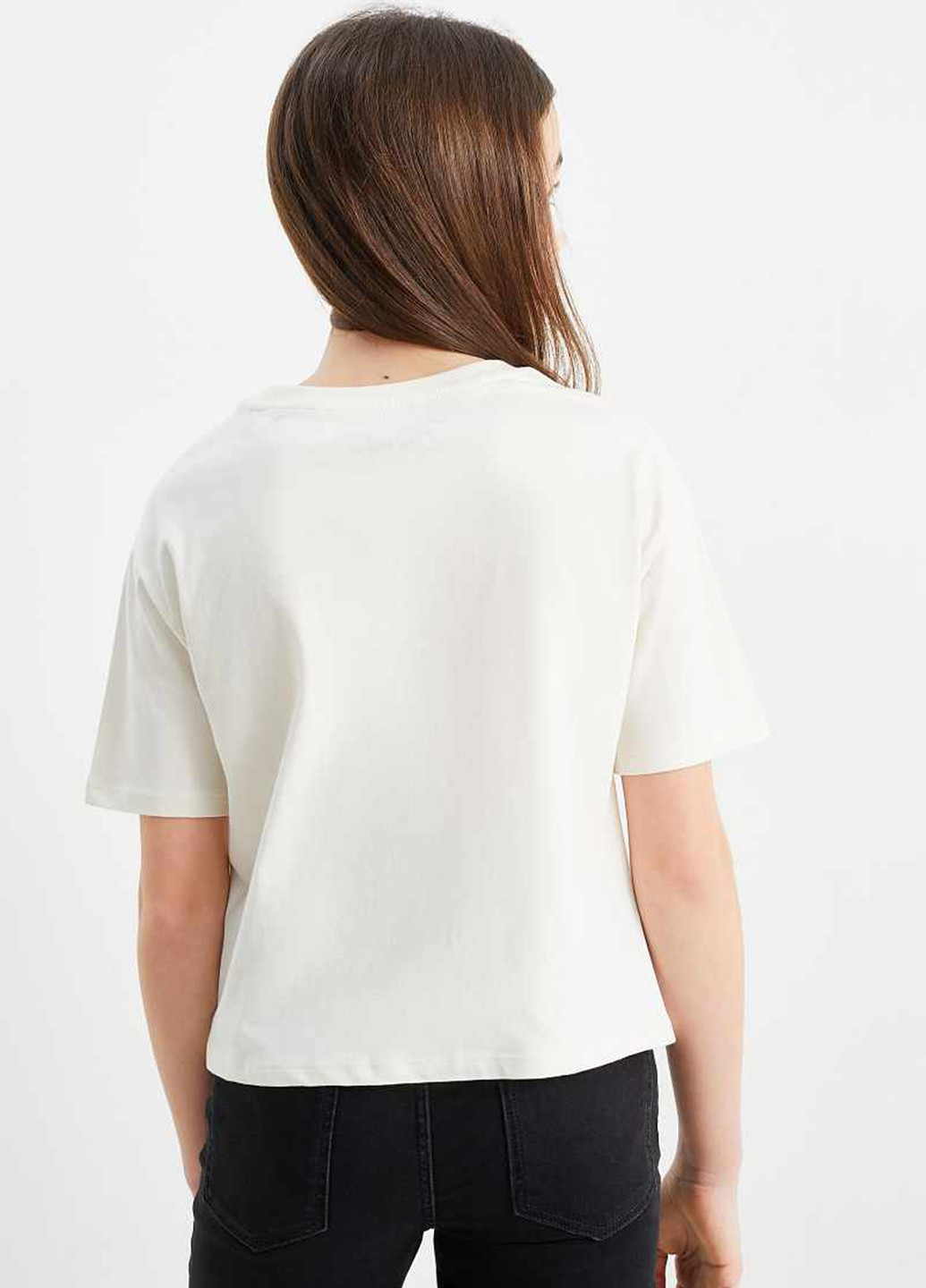 Кремовая летняя футболка C&A