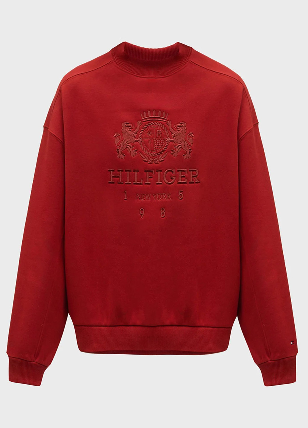 Червоний світшот Tommy Hilfiger однотонний вишивка (315065300)