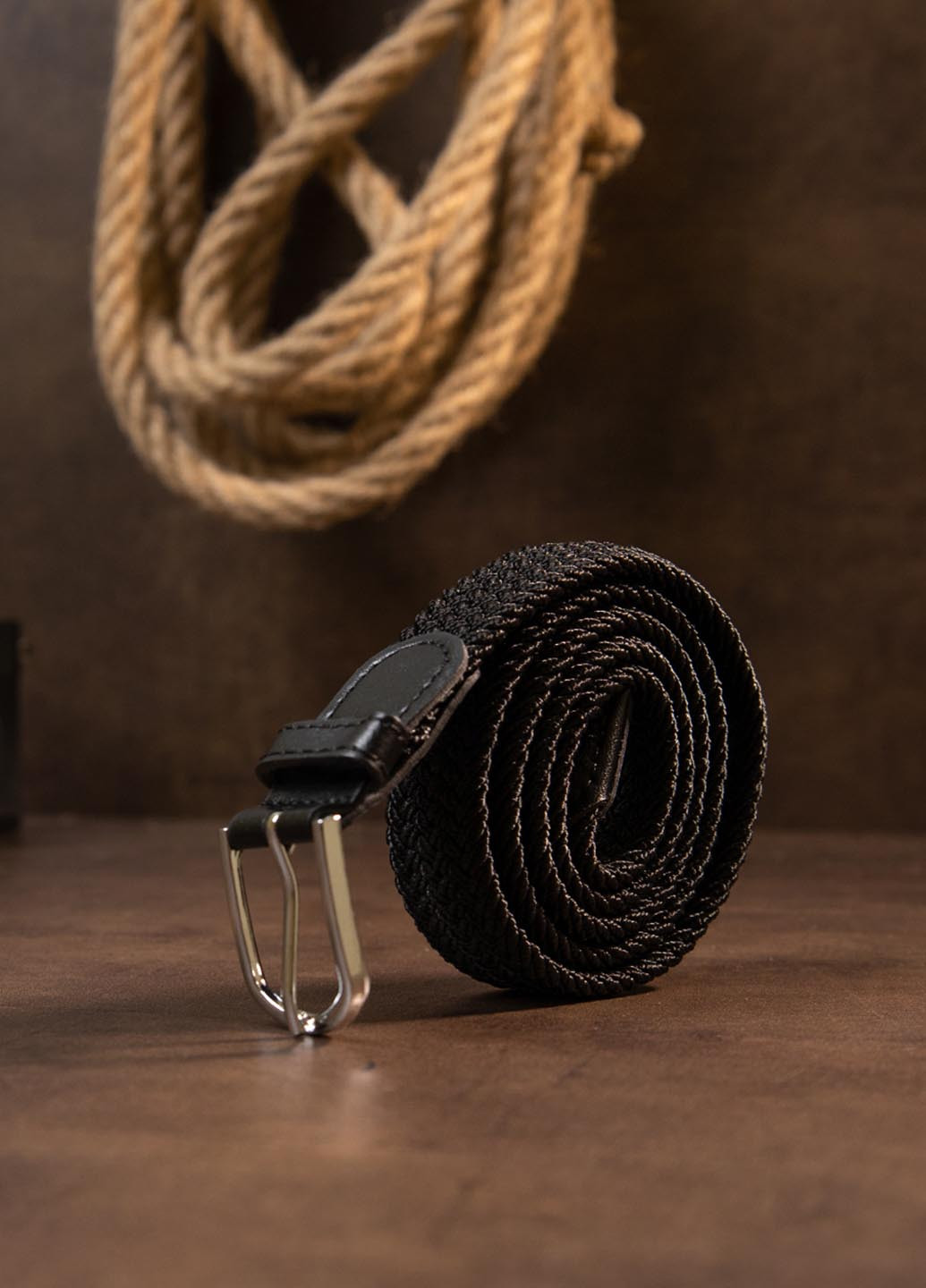 Текстильный женский ремень классика 20546 Черный Vintage (235781291)