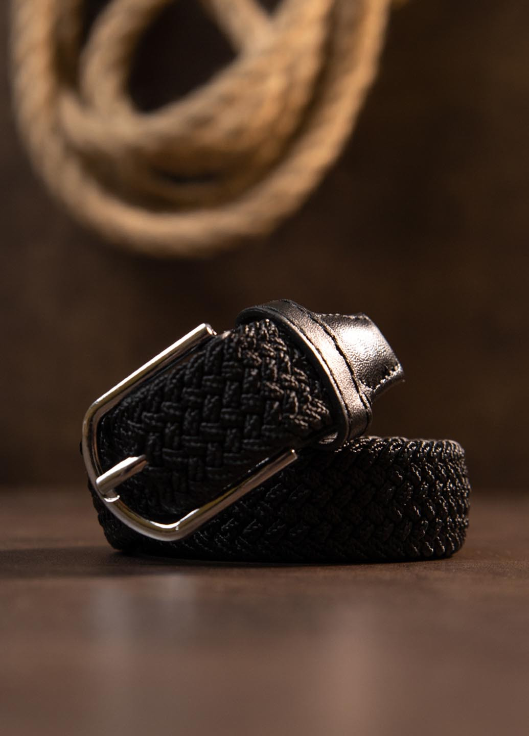 Текстильный женский ремень классика 20546 Черный Vintage (235781291)