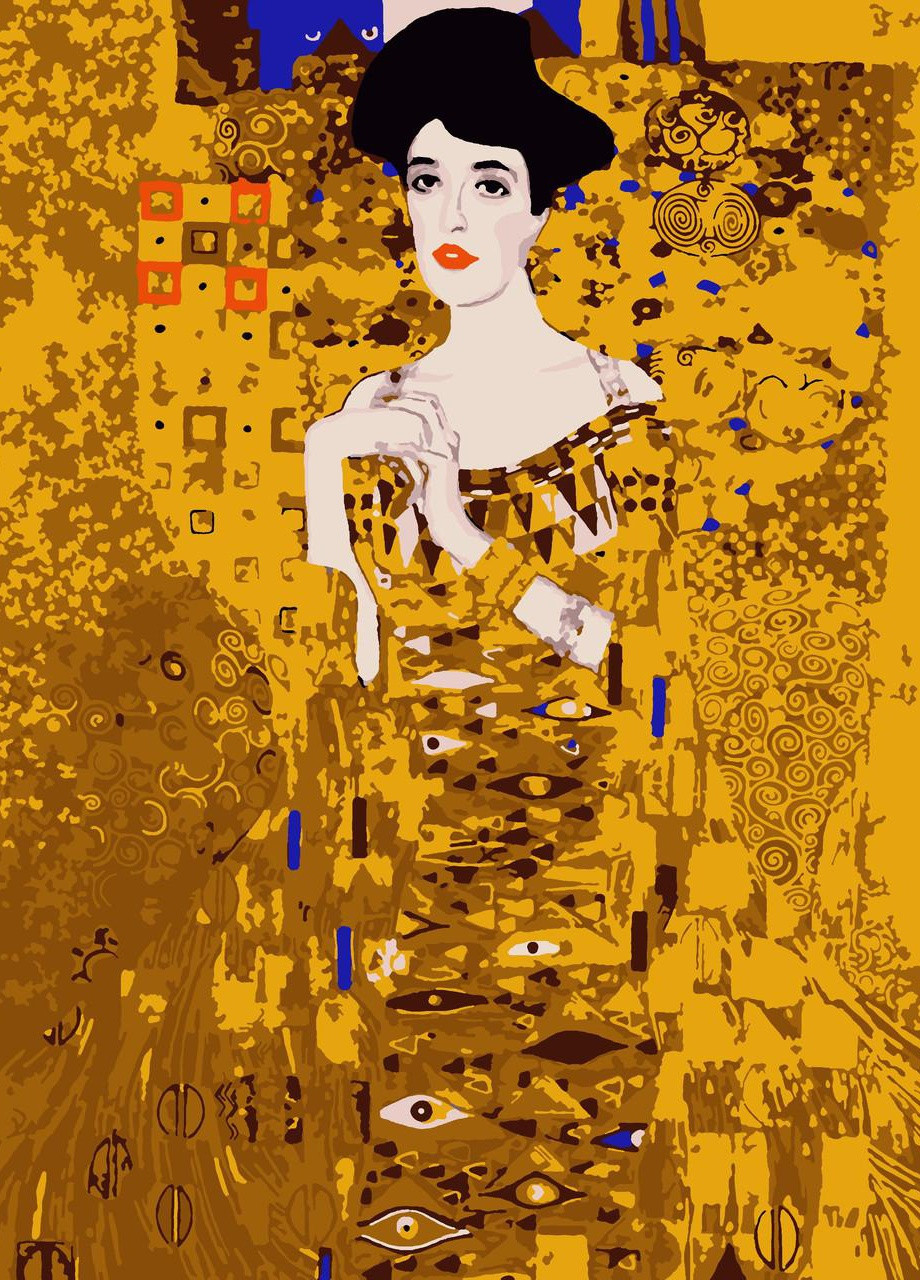 Картин по номерам "Золотая Адель (золоте краски)" 40*50 см No Brand (254584004)