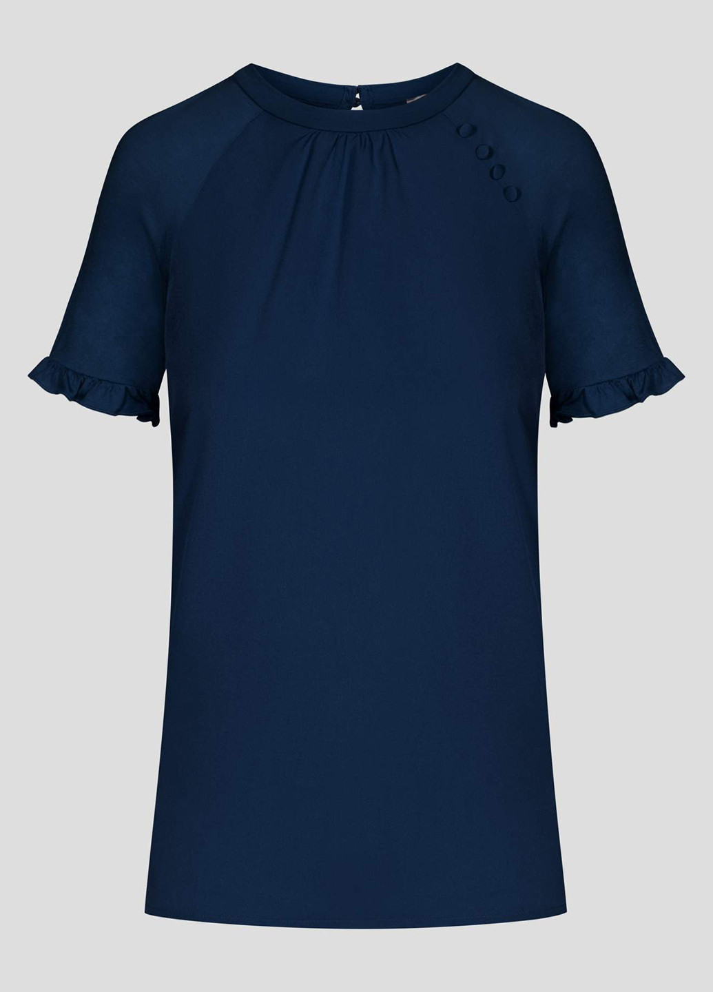 Темно-синяя летняя блуза с коротким рукавом Orsay
