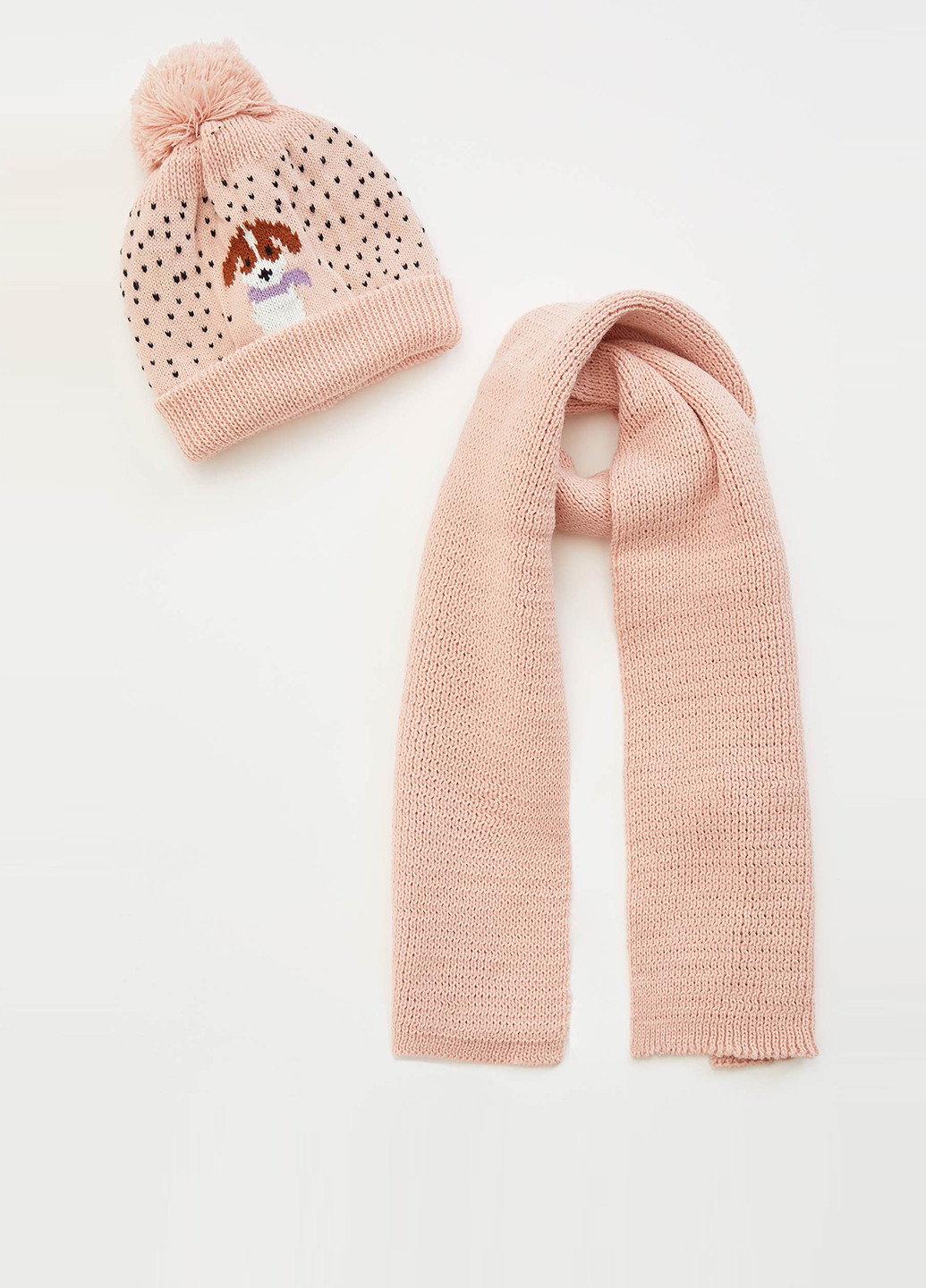 Комплект(шапка,шарф) DeFacto светло-розовые кэжуалы