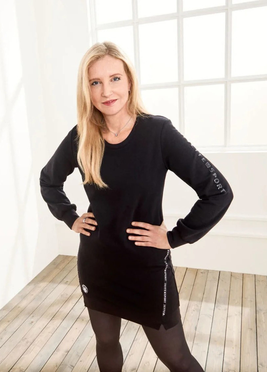 Чорна кежуал, спортивна сукня сукня-світшот Crivit однотонна