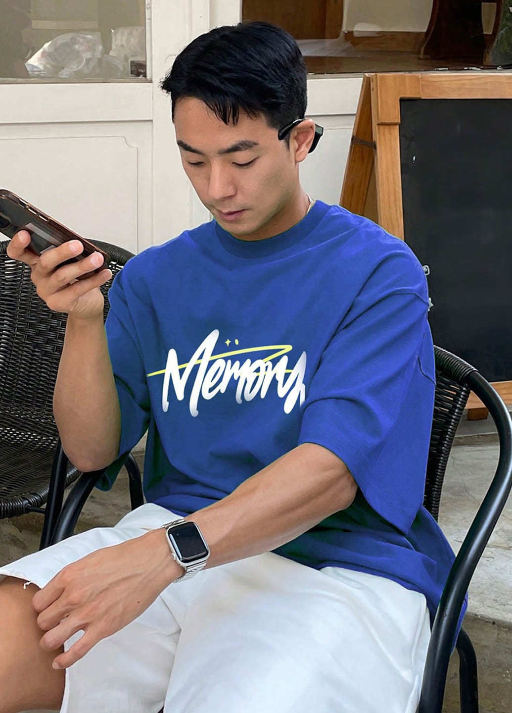 Синяя футболка SHEIN