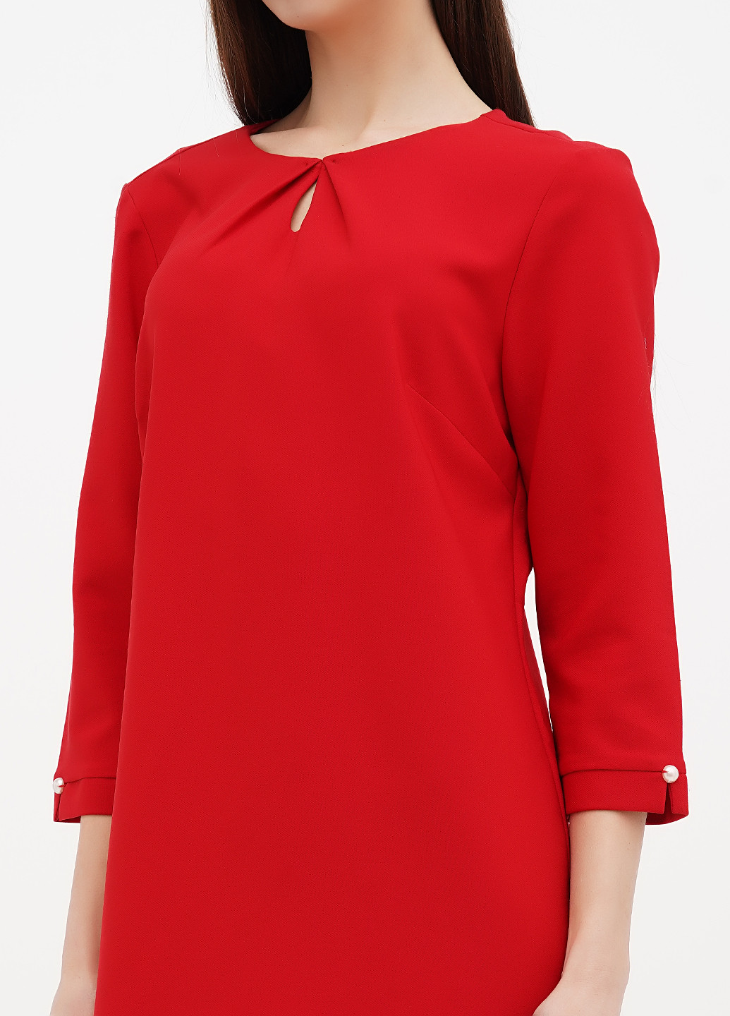 Червона кежуал сукня футляр Sassofono однотонна