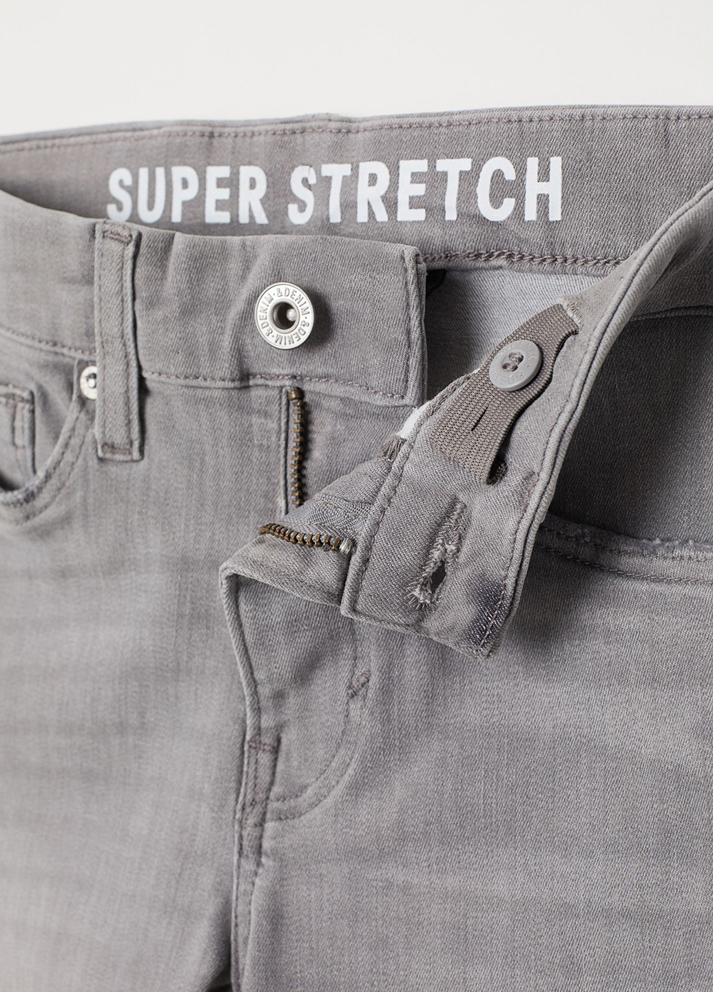 Светло-серые демисезонные зауженные, скинни джинсы H&M