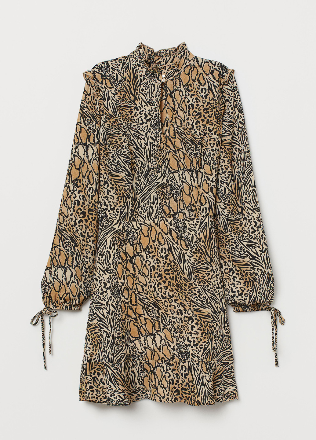 Комбінована кежуал сукня а-силует H&M леопардовий