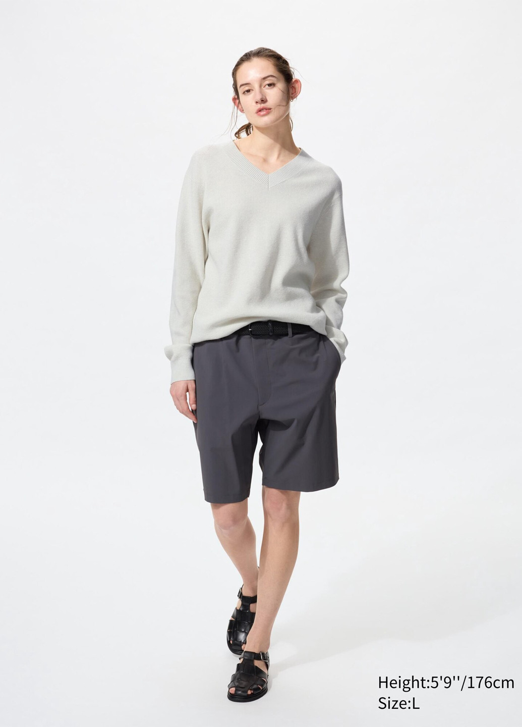 Серый демисезонный пуловер пуловер Uniqlo