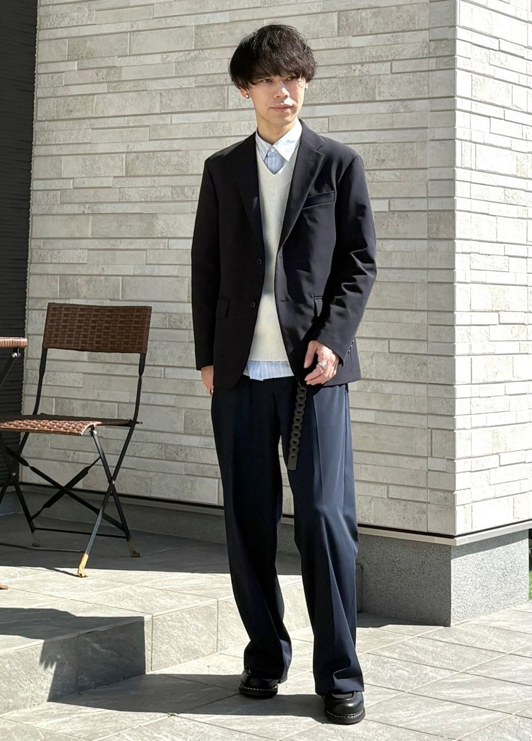 Серый демисезонный пуловер пуловер Uniqlo