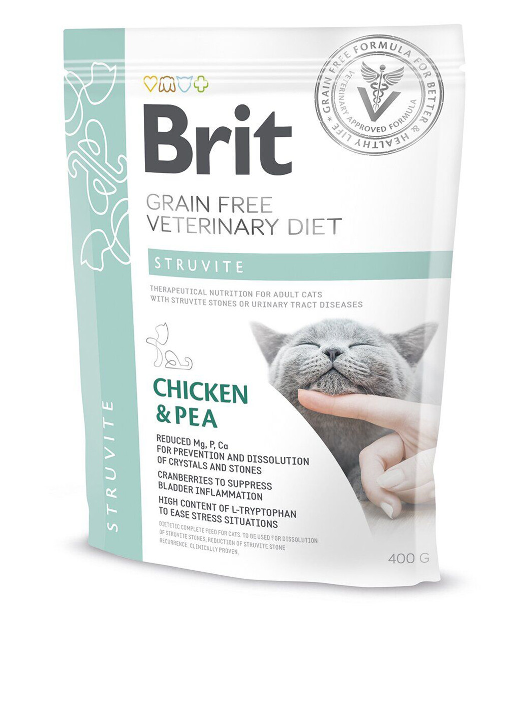 Сухой корм для кошек, при заболеваниях мочевыводящих путей (курица), 400 г Brit (219470007)