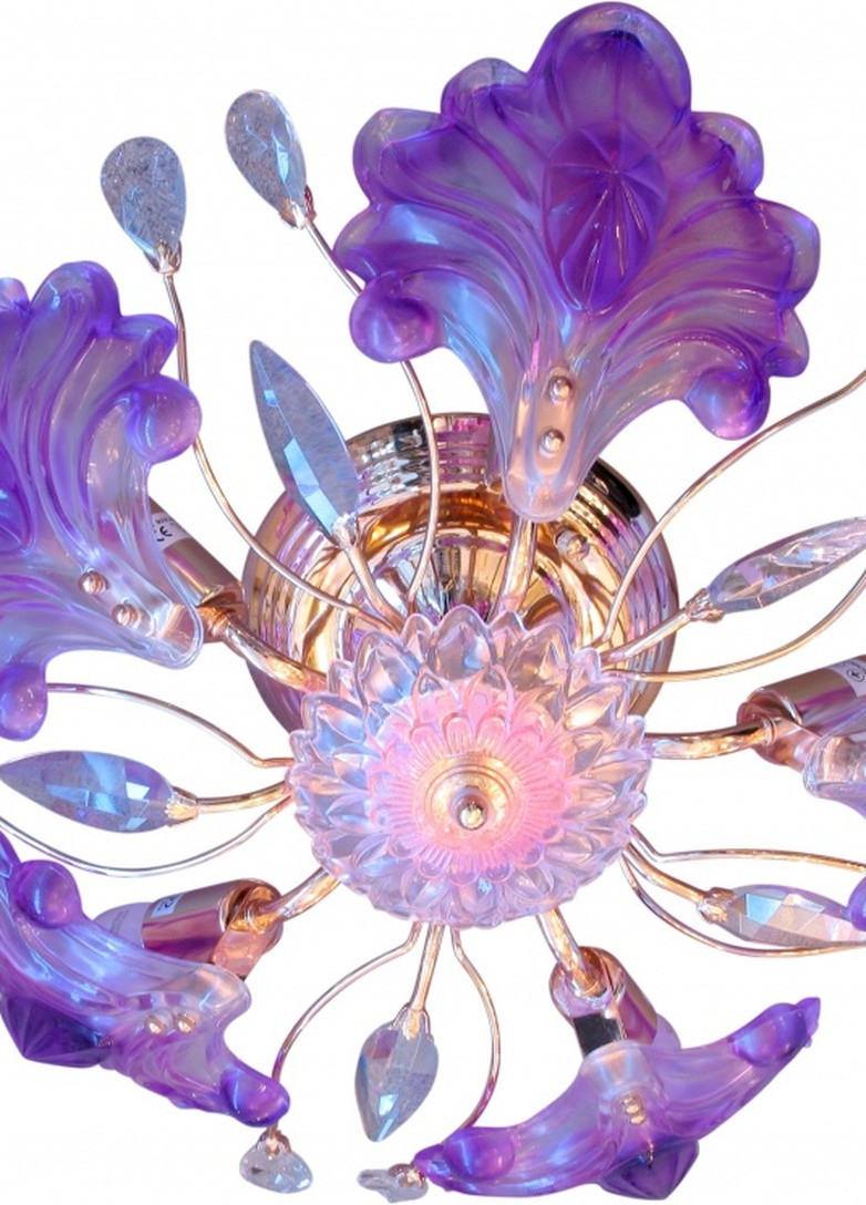 Люстра потолочная подвесная для натяжного потолка флористика с висюльками BCL-149S/5 Brille (253886233)