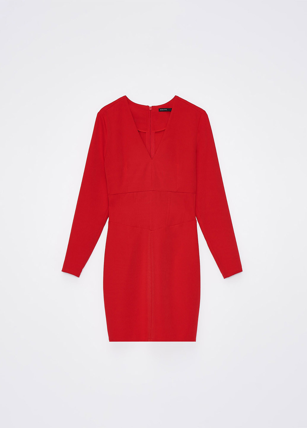 Красное кэжуал платье футляр Mohito однотонное