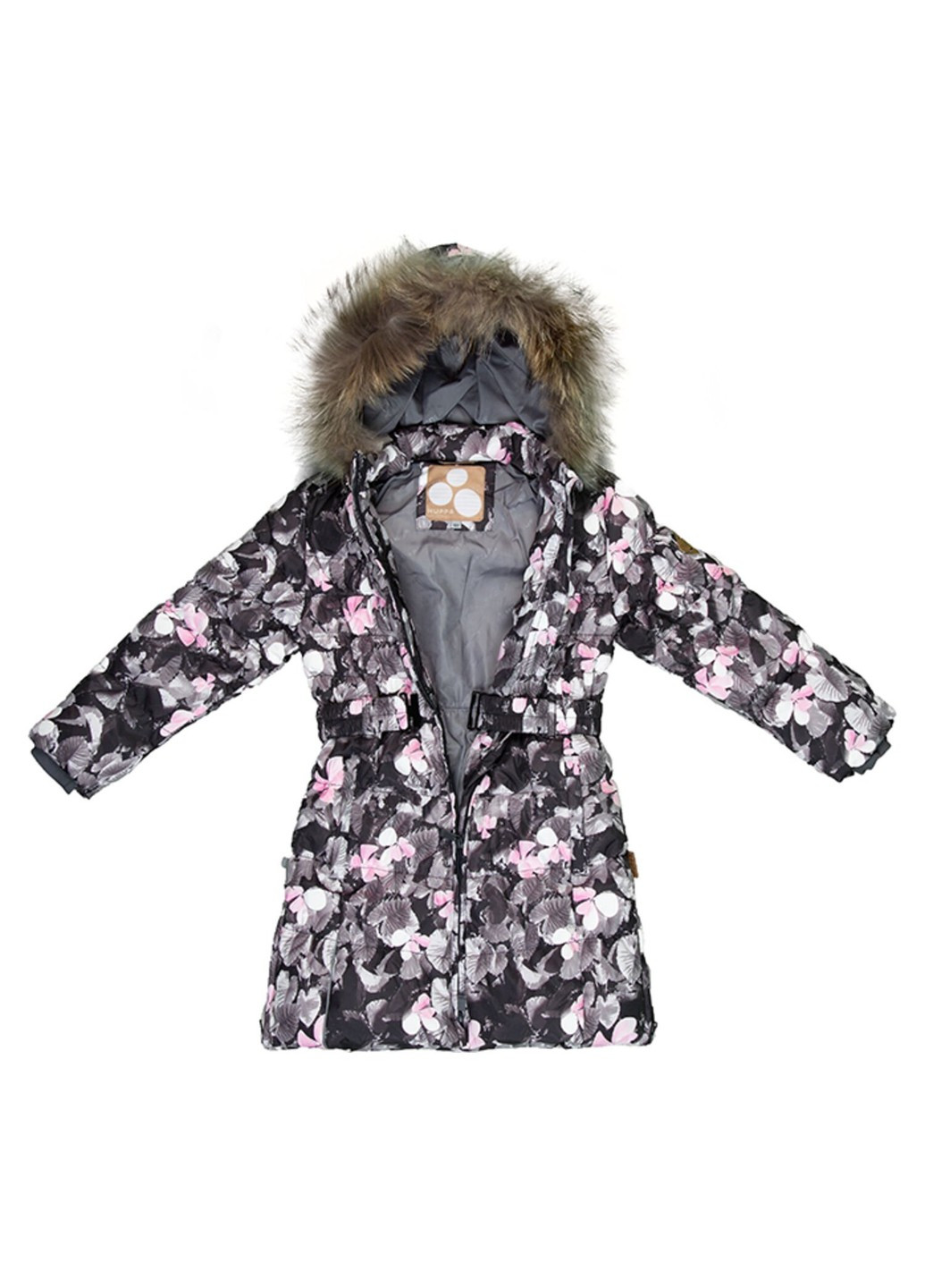 Сіре зимнє Пальто-пуховик YASMINE Huppa