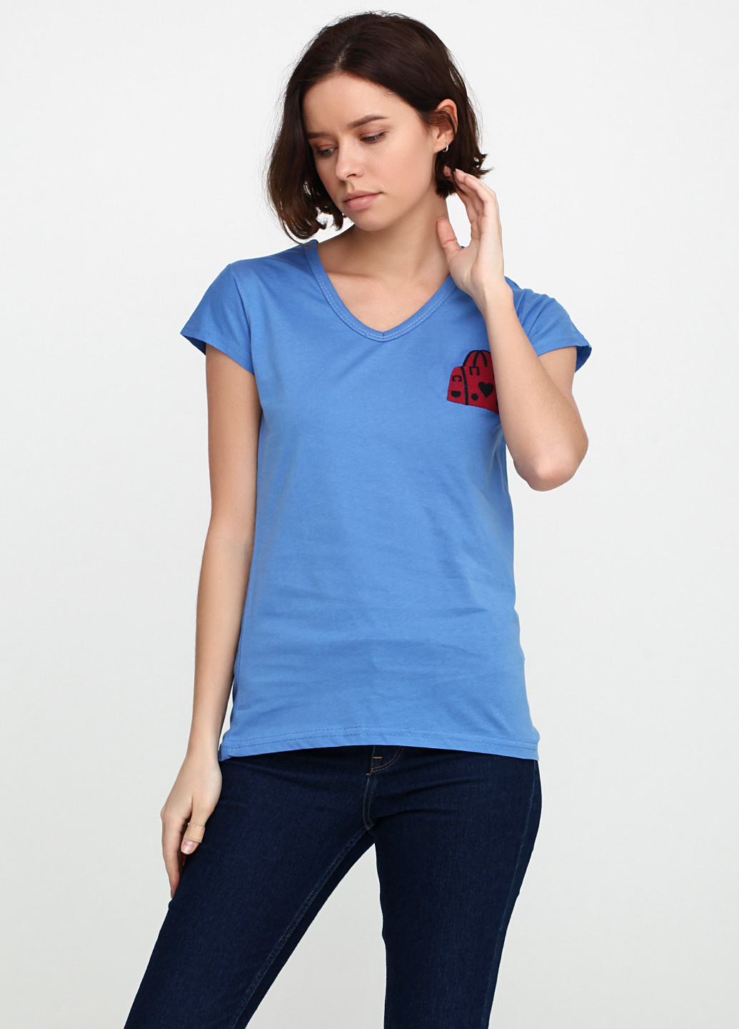 Голубая летняя футболка G & N