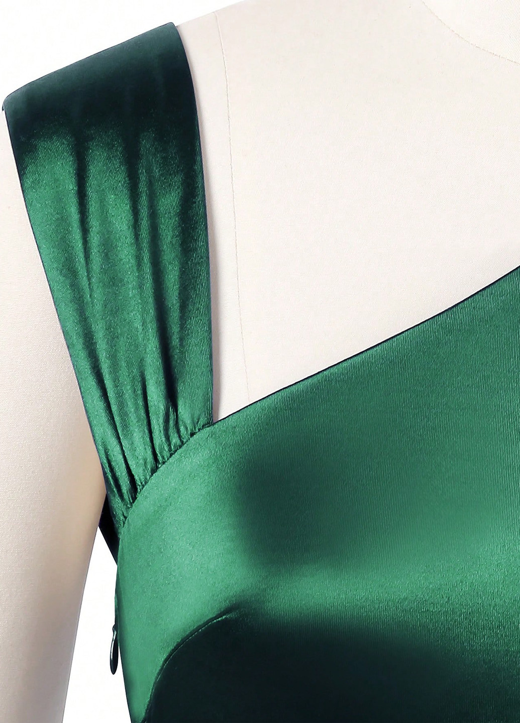 Темно-зелена вечірня сукня годе SHEIN однотонна