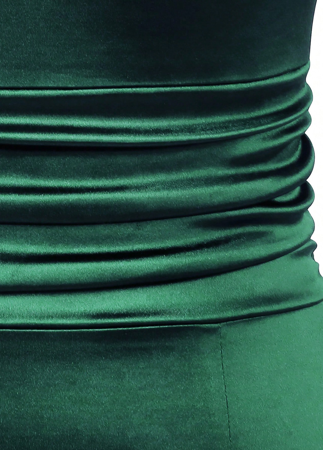 Темно-зелена вечірня сукня годе SHEIN однотонна