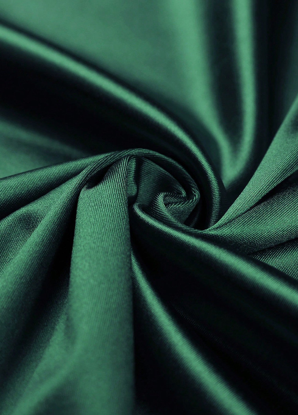 Темно-зелена вечірня сукня годе SHEIN однотонна