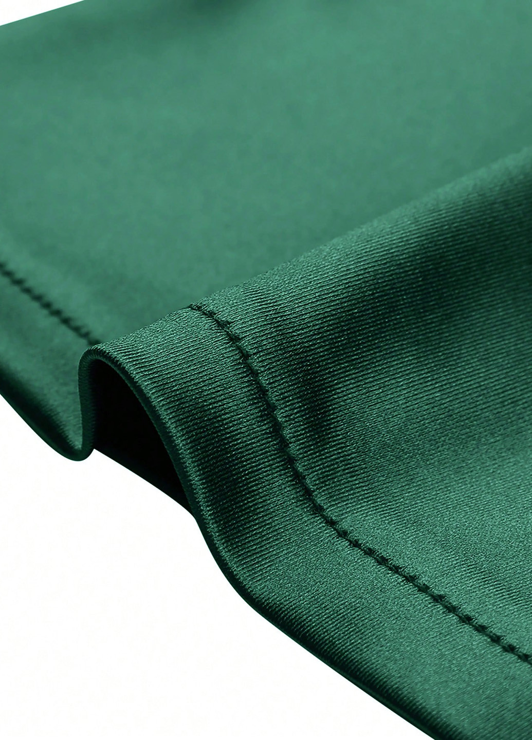 Темно-зелена вечірня сукня годе SHEIN однотонна