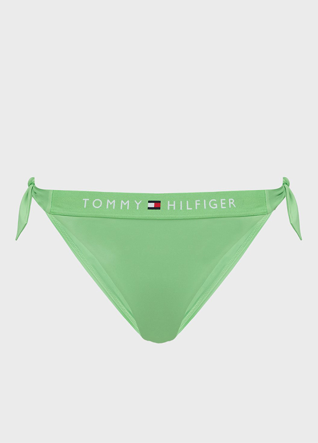 Зеленые купальные трусики-плавки с логотипом Tommy Hilfiger