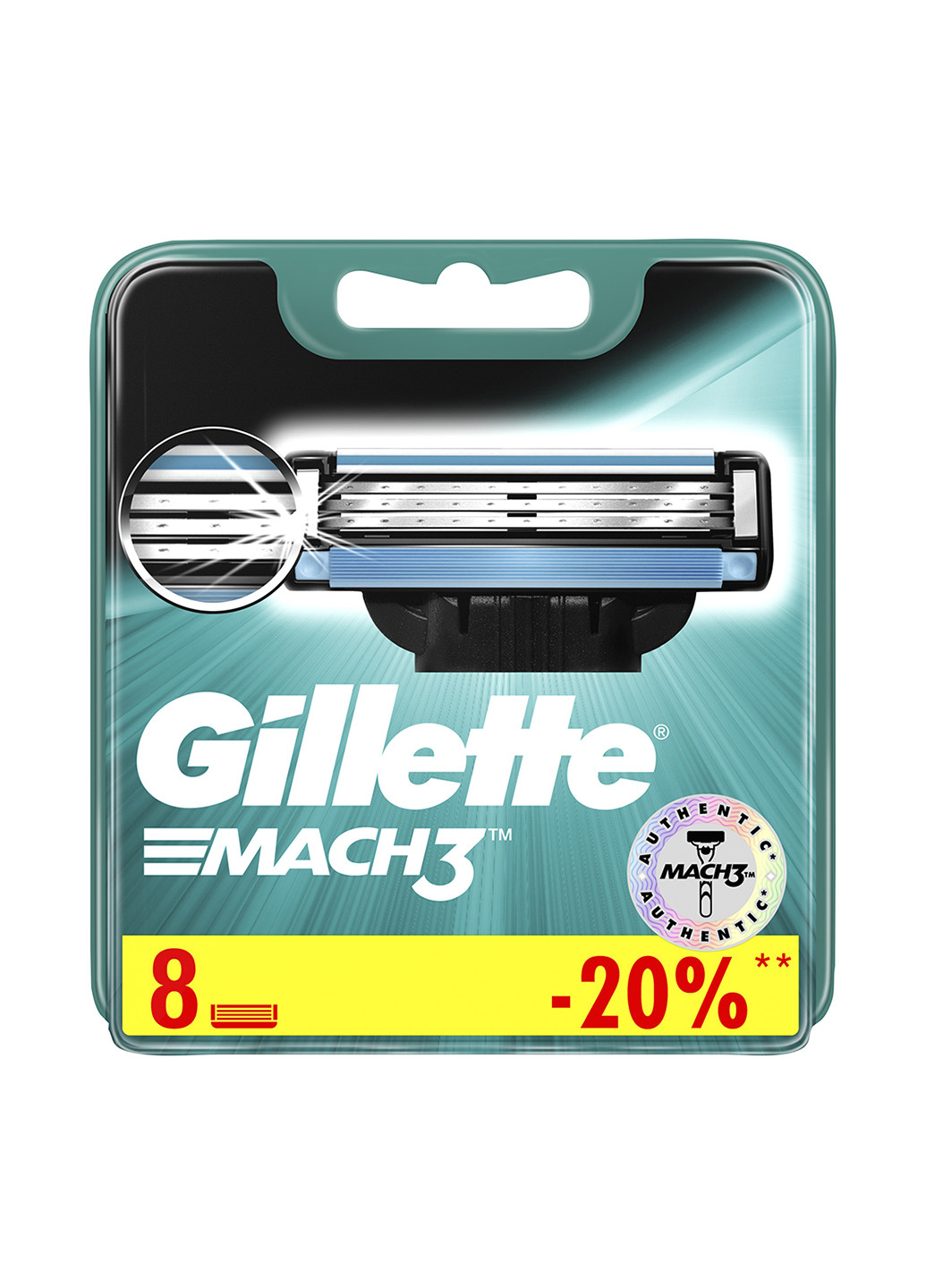Картриджи для бритья Mach 3 (8 шт.) Gillette (17071732)