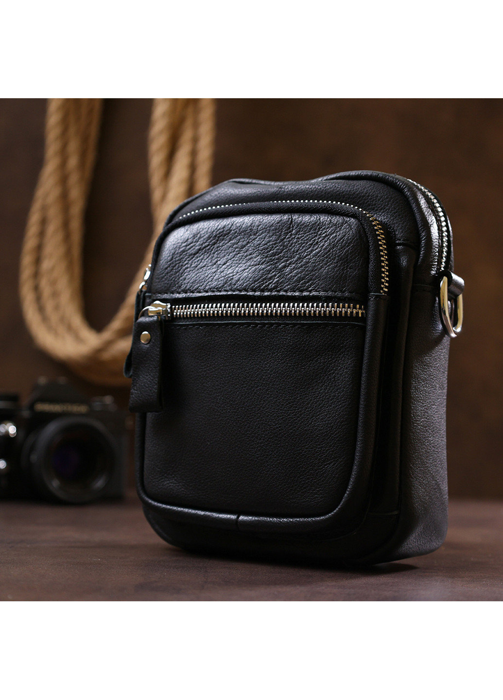 Чоловіча шкіряна сумка 15х19х7 см Vintage (253491027)