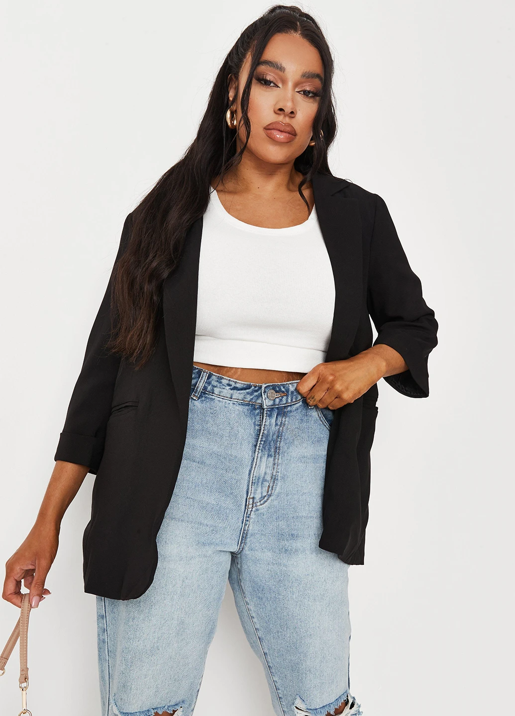 Черный женский жакет Missguided однотонный - демисезонный