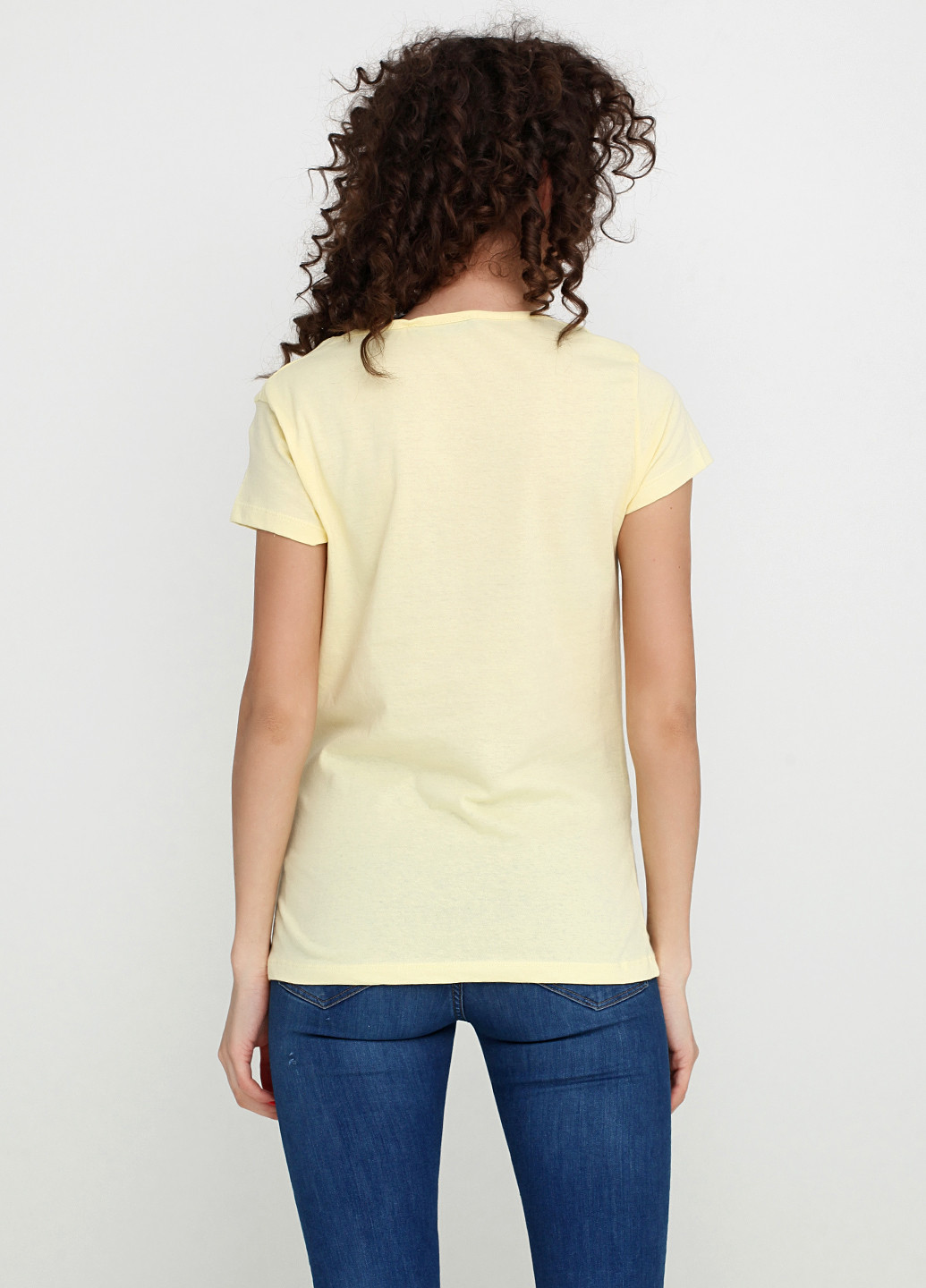 Желтая летняя футболка H&B