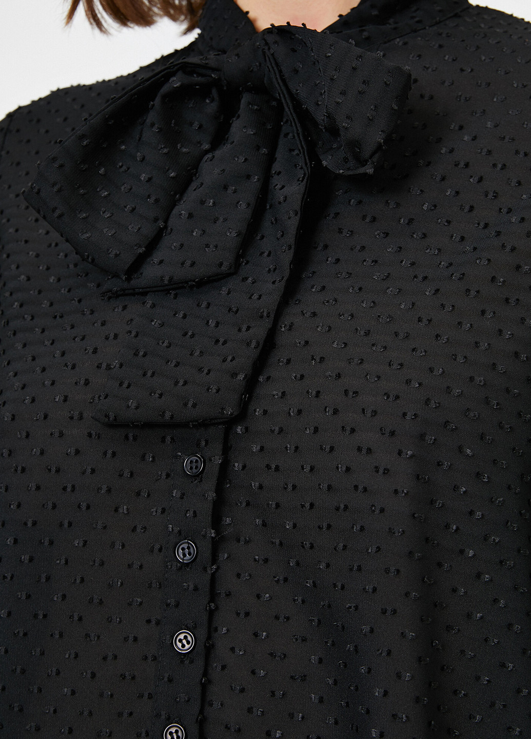 Черная демисезонная блуза KOTON
