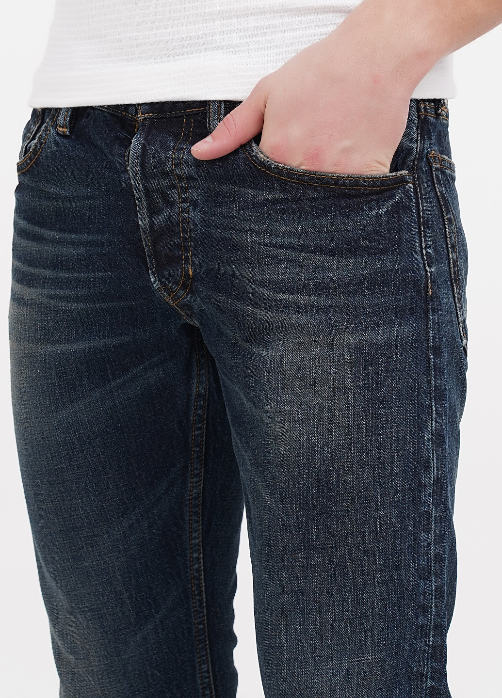 Темно-синие демисезонные укороченные, клеш джинсы Ralph Lauren