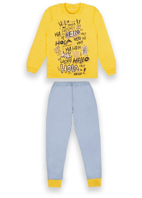 Желтая всесезон пижама свитшот + брюки Габби