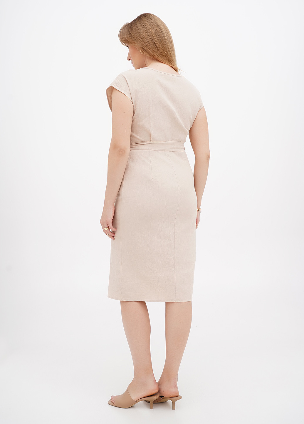 Бежевое кэжуал платье Emery Rose однотонное