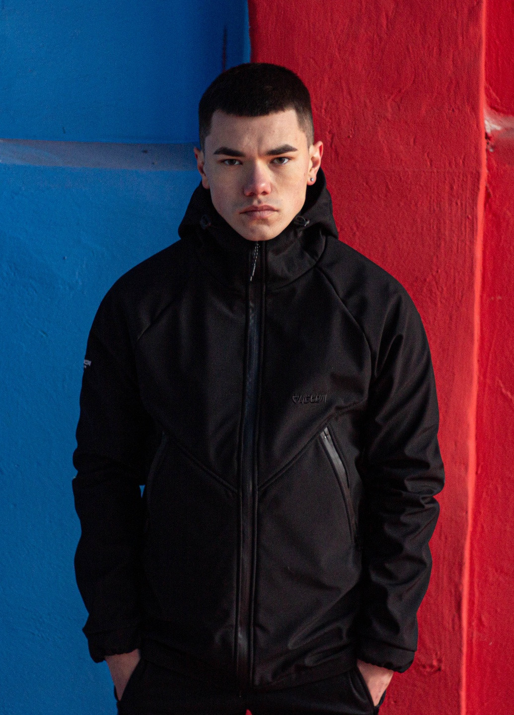 Чорна демісезонна куртка чоловіча protection soft shell чорна Custom Wear