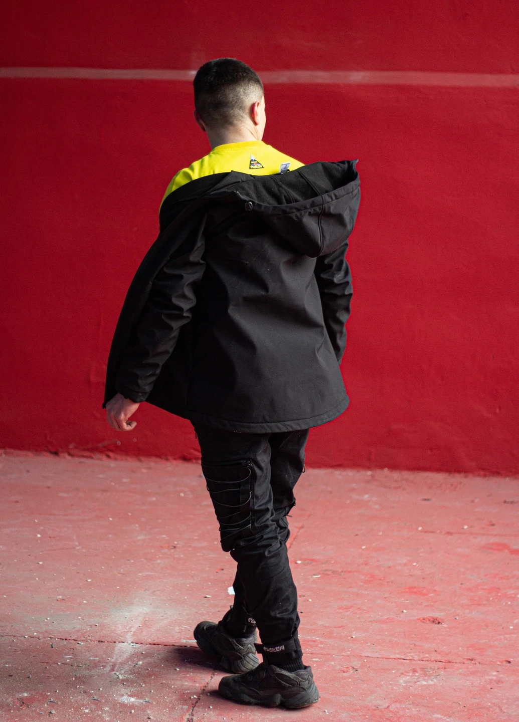 Чорна демісезонна куртка чоловіча protection soft shell чорна Custom Wear