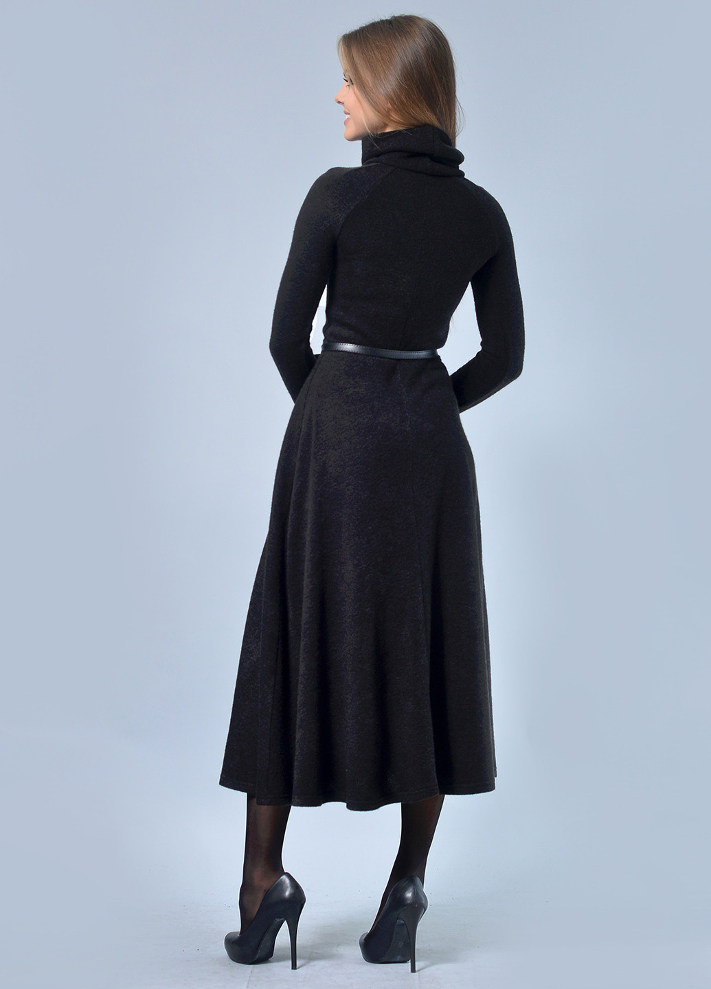 Чорна кежуал сукня, сукня сукня-водолазка Lila Kass однотонна