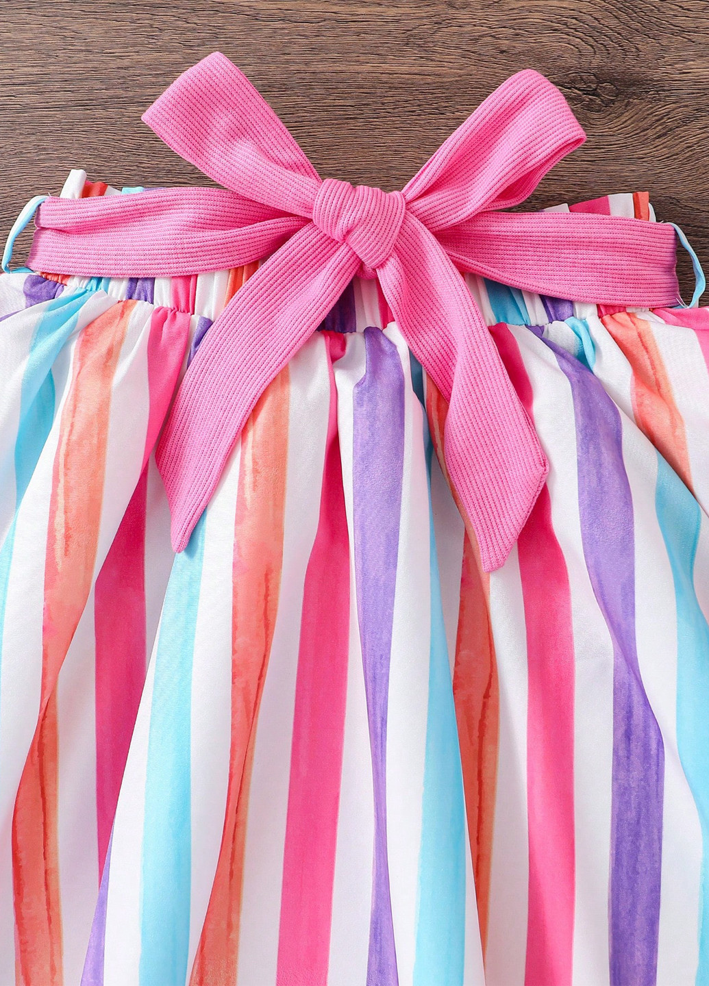 Фуксиновый летний комплект (топ, юбка) SHEIN