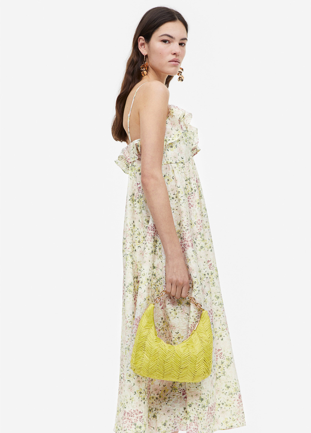 Комбінована кежуал сукня H&M з квітковим принтом