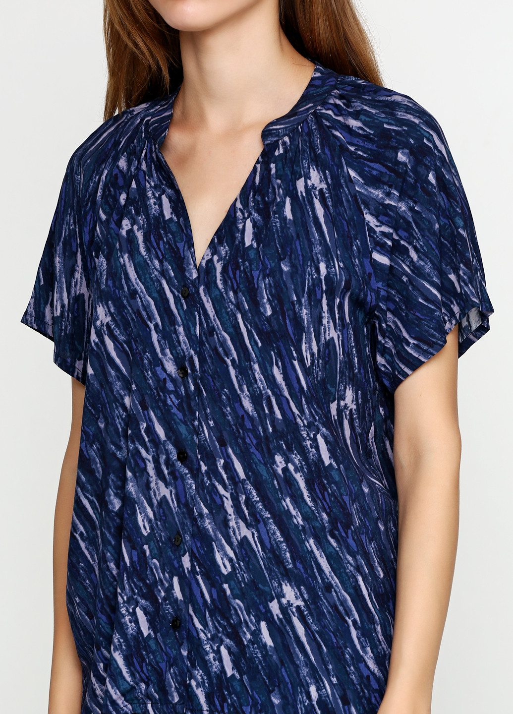 Темно-синяя летняя блуза Friendtex
