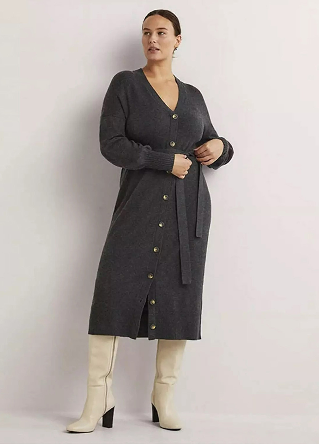 Темно-серое кэжуал платье Boden однотонное